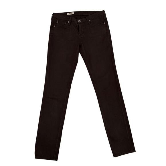 AG Adriano Goldschmied Pants Brown The Stilt Cigarette Jeans Size Women's 28 - Picture 1 of 6